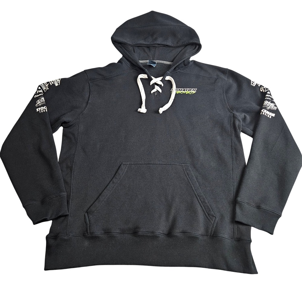 Schauer Motorsports Black Hoodie 2XL Snowmobile Racing Motorcross Minnesota‎
